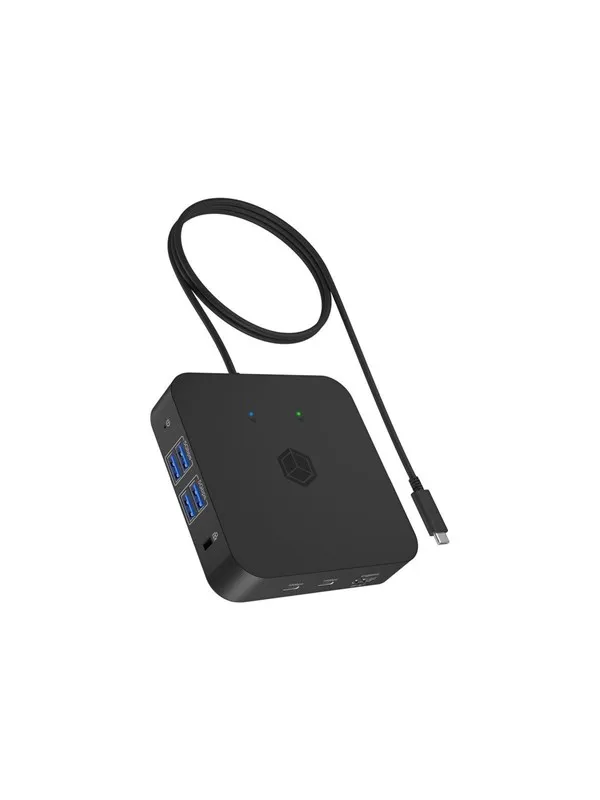 ICY BOX - docking station - USB-C - 3 x HDMI - 1GbE