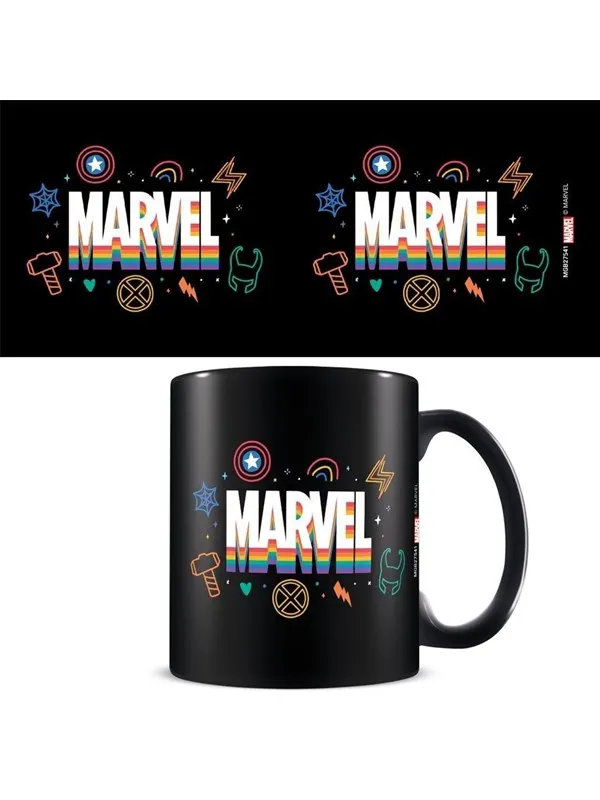 Pyramid - Marvel Pride (Logo Rainbow) - Black - Krus