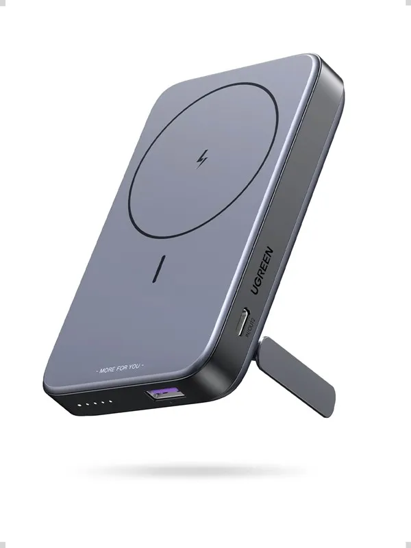 UGREEN Sammenleggbart stativ, Magnetisk batteri Nødlader - Grey - 10000 mAh