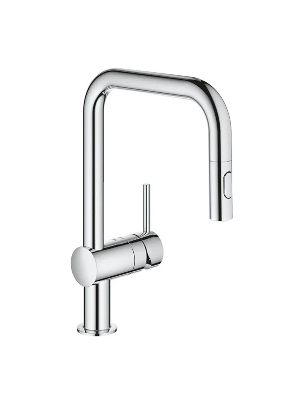 Grohe Minta Kitchen faucet with pull-out U-spout Chrome