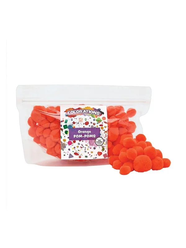 Colorations - Pom Poms Orange 100pcs.