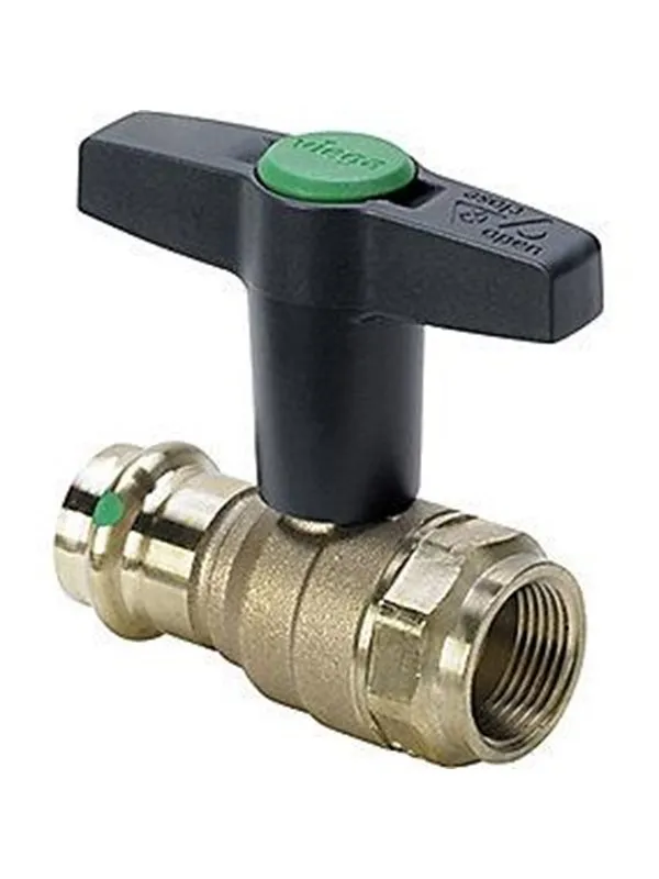 Viega Easytop ball valve 15 mm x 1/2'' Socket/socket Silicon bronze