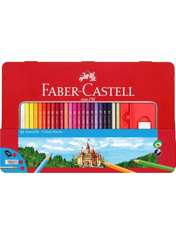 Faber-Castell Colour pencils hexagonal tin 48x