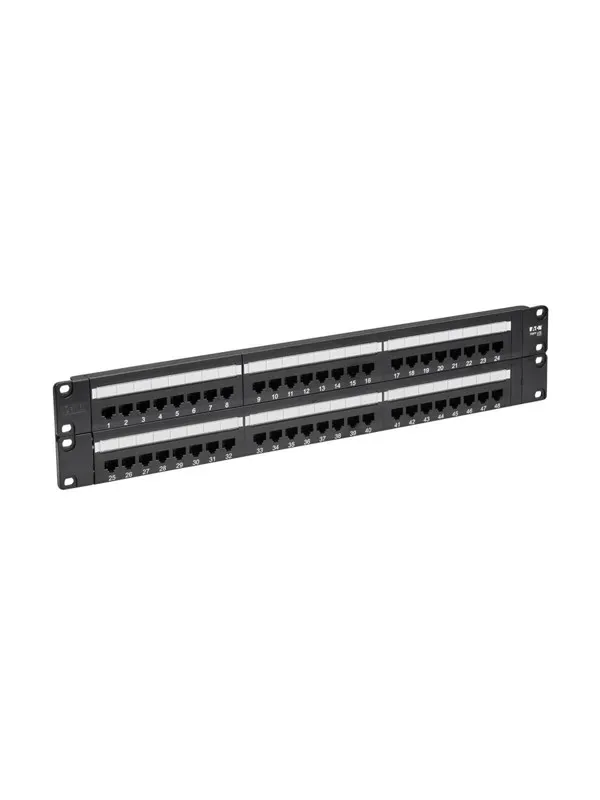 Tripp Lite 48-Port Cat6 Cat5 Patch Panel Rackmount 110 Punch Down RJ45 Ethernet 1URM 568B - patch panel - 19"