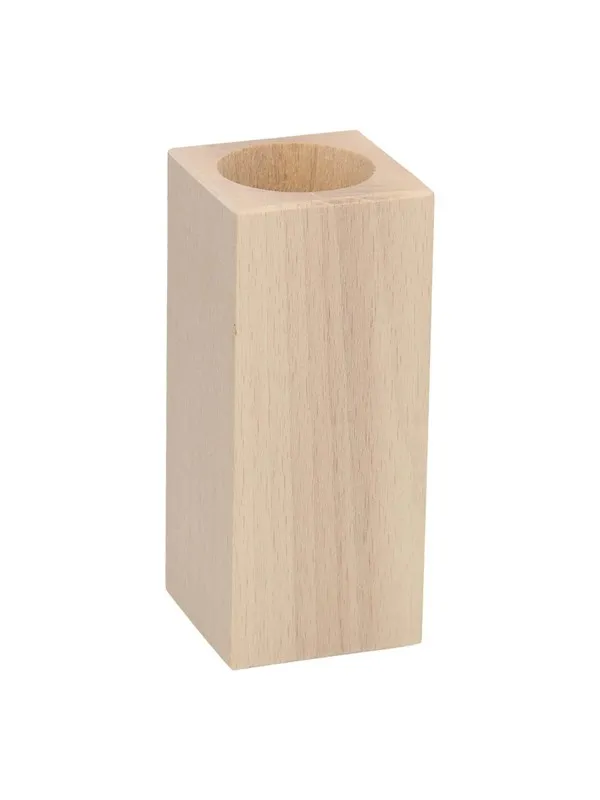 Playwood Tea light holder Square beech wood 13cm
