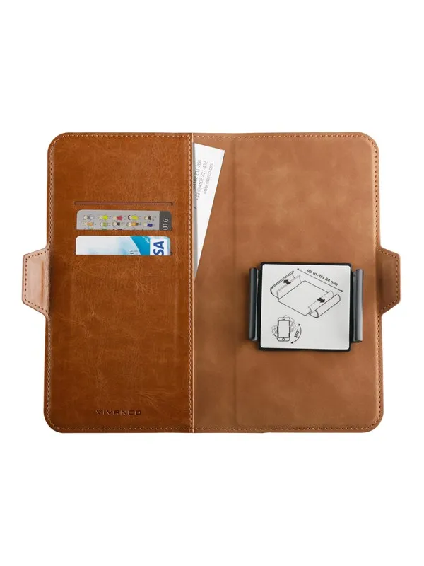 Vivanco Universal XL 3-card Wallet Case Brown