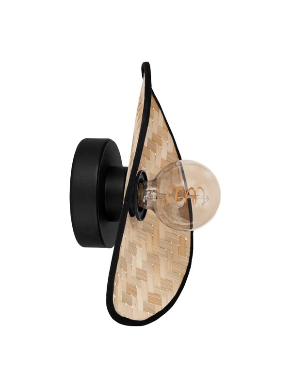EGLO MARYWELL VEGG 200X300 E27 SVART/BAMBUS