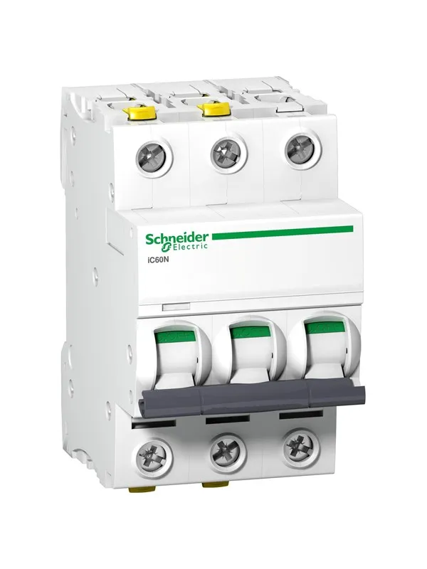 Schneider Electric Acti9 iC60N 3P 6A Double terminal B-characteristic 6/10kA 230V Width 54mm