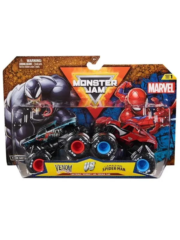 Monster Jam 1:64 Marvel 2 Pk Spider Man:Venom