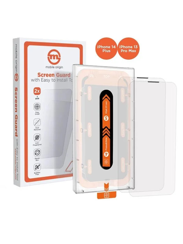 Mobile Origin Screen Guard iPhone 14 Plus / 13 Pro Max with easy applicator 2 pack