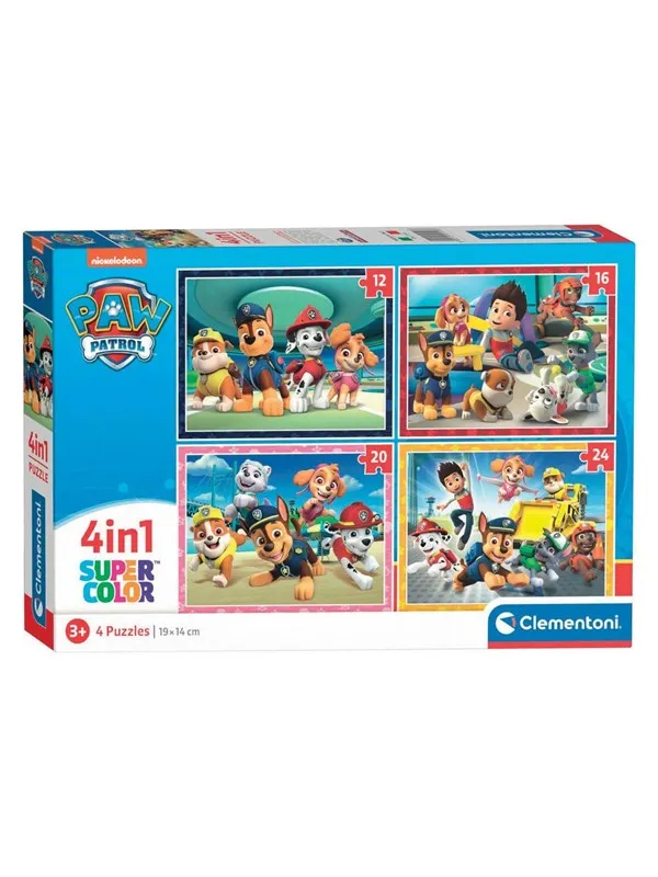 Clementoni Puzzles PAW Patrol 4in1 Gulv