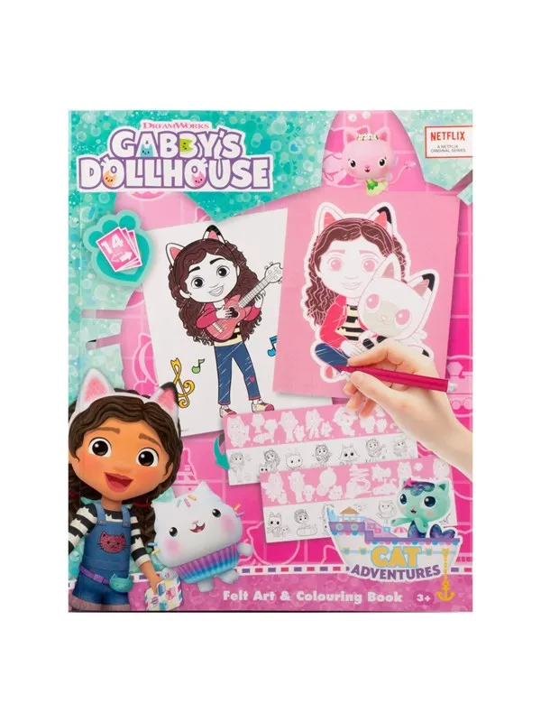 Gabby's Dollhouse Felt Art Coloring Book