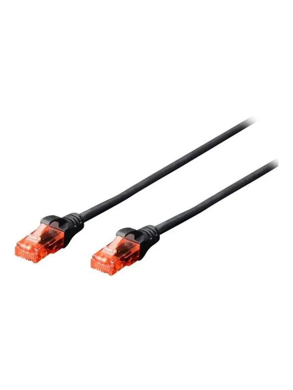 DIGITUS Professional patch cable - 25 cm - black - Svart - 0.25m