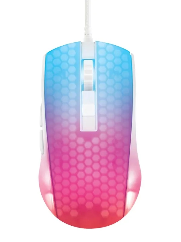 Deltaco GAMING DM310 Transparent RGB Ultralight Wired - Gaming mus - 6 - Hvit