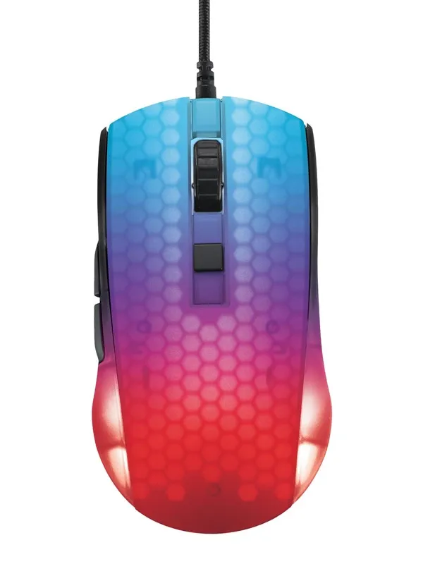Deltaco GAMING DM310 Transparent RGB Ultralight Wired - Gaming mus - 6 - Svart