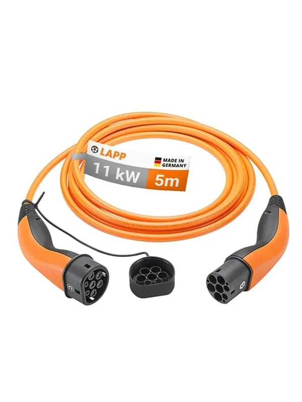 LAPP Type 2 Charging Cable, up to 11 kW, 5 m, orange