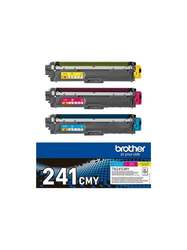 Brother TN241CMY / TN241 CMY 3-Pack Yellow Cyan Magenta Toner