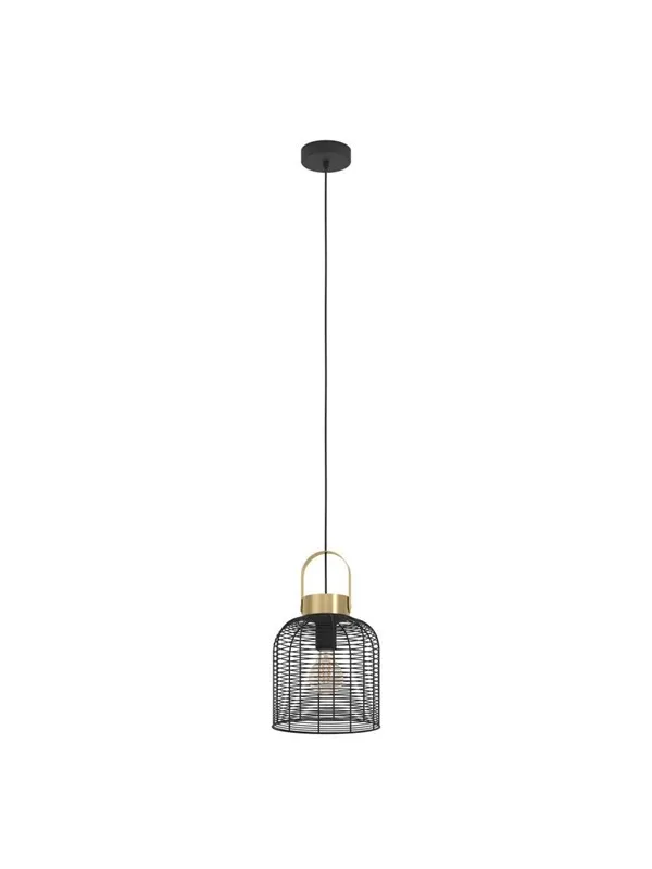 EGLO ROUNDHAM pendant lamp Ø220 mm black/brushed brass