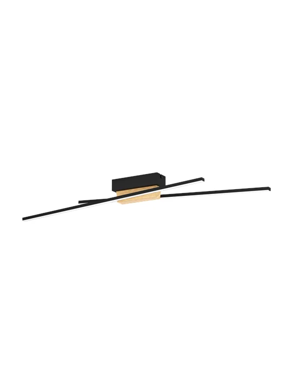 EGLO PANAGRIA ceiling lamp black/wood