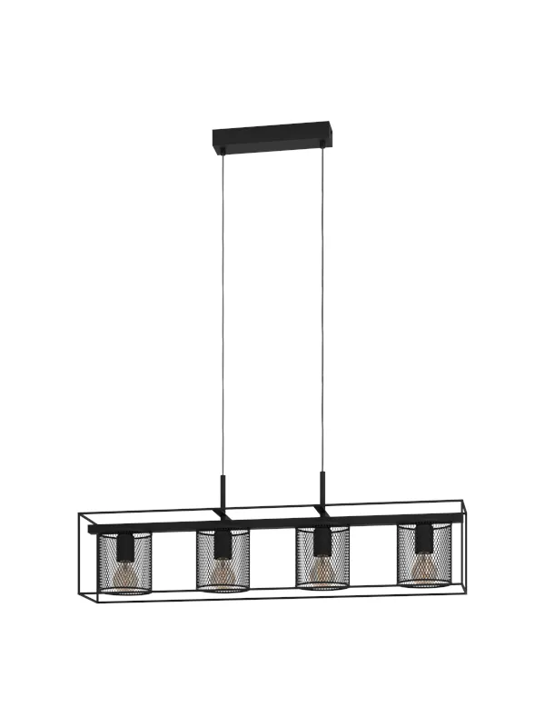 EGLO CATTERICK long table pendant black