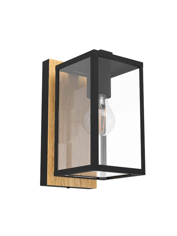 EGLO BUDRONE outdoor wall lamp black/brown