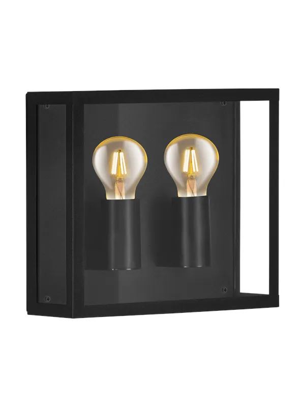 EGLO ALAMONTE 1 outdoor wall lamp 2xE27 black/clear