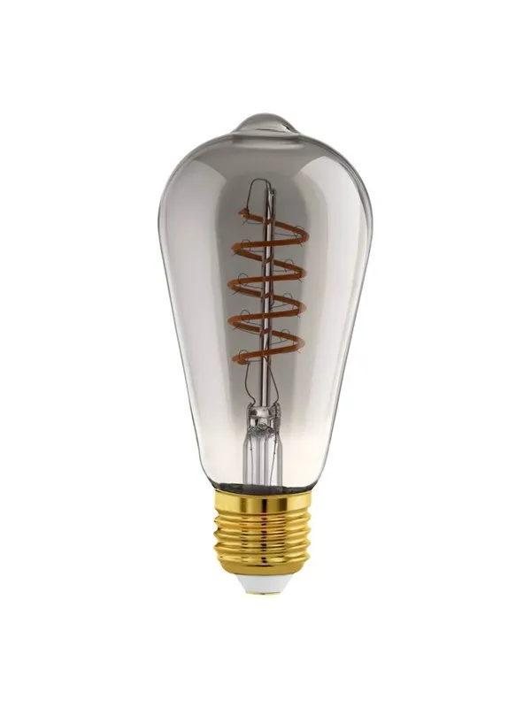 EGLO LED-lyspære ST64 Spiral 4W/820 100 lumen smoky dimmable E27