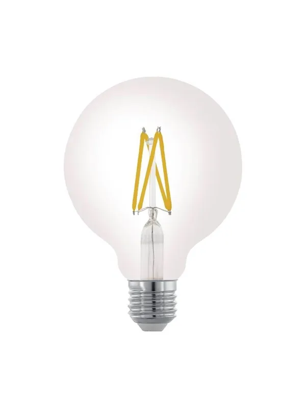 EGLO LED-lyspære G95 Globe 7.5W/827 806 lumen clear dimmable E27