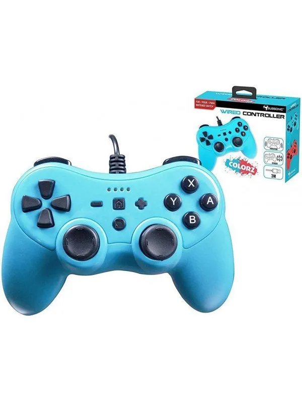 Subsonic Colours Controller Blue - Wired Controller - Nintendo Switch