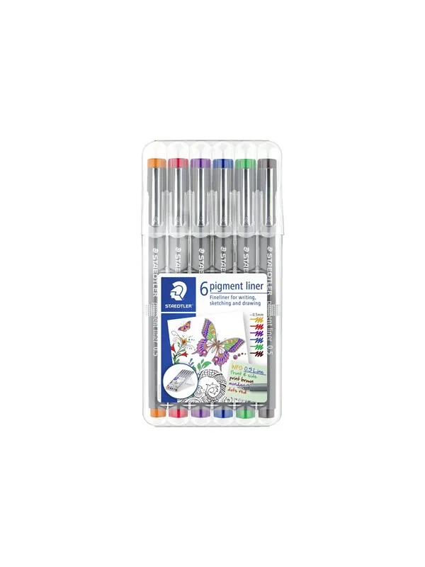 Staedtler Fineliner pigment lin. 0.5mm 6 col.