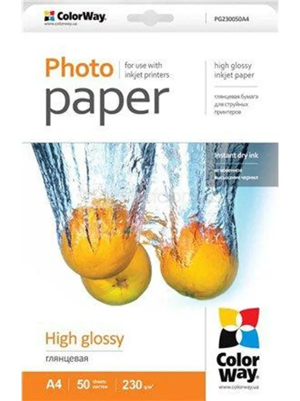 ColorWay - photo paper - high-glossy - 50 sheet(s) - A4 - 230 g/m²