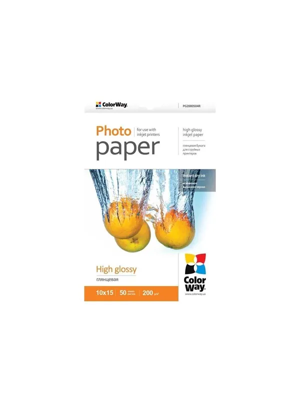 ColorWay - photo paper - glossy - 50 sheet(s) - 100 x 150 mm - 200 g/m²