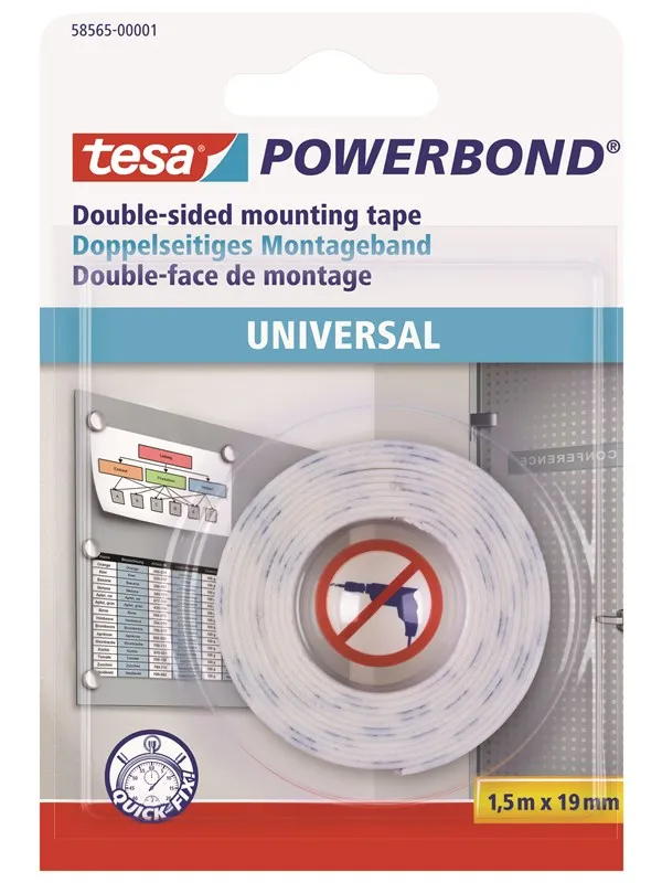 tesa Powerbond Mounting Tape Universal 1.5m x 19mm