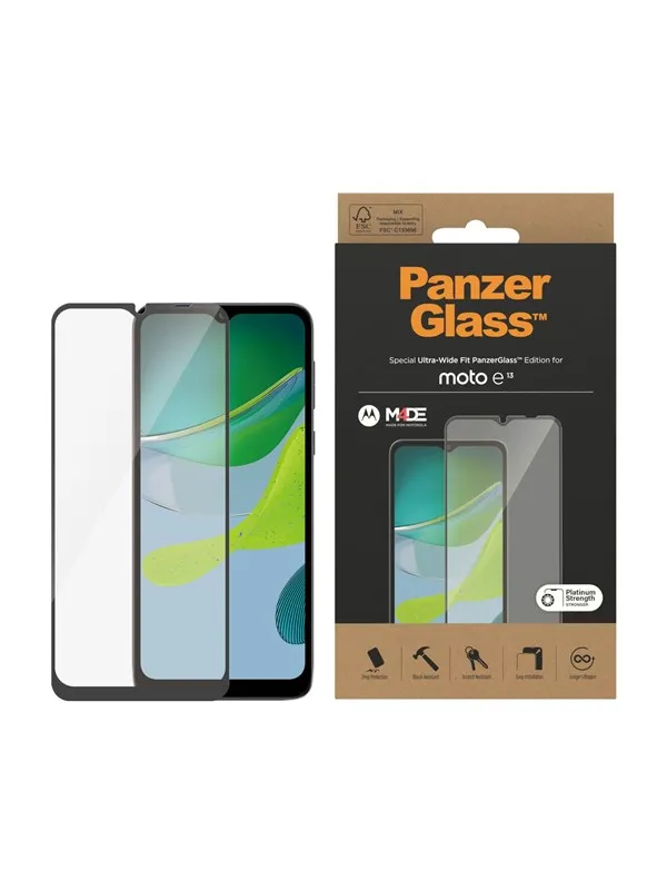 PanzerGlass Screen Protector Motorola moto e13 | Ultra-Wide Fit
