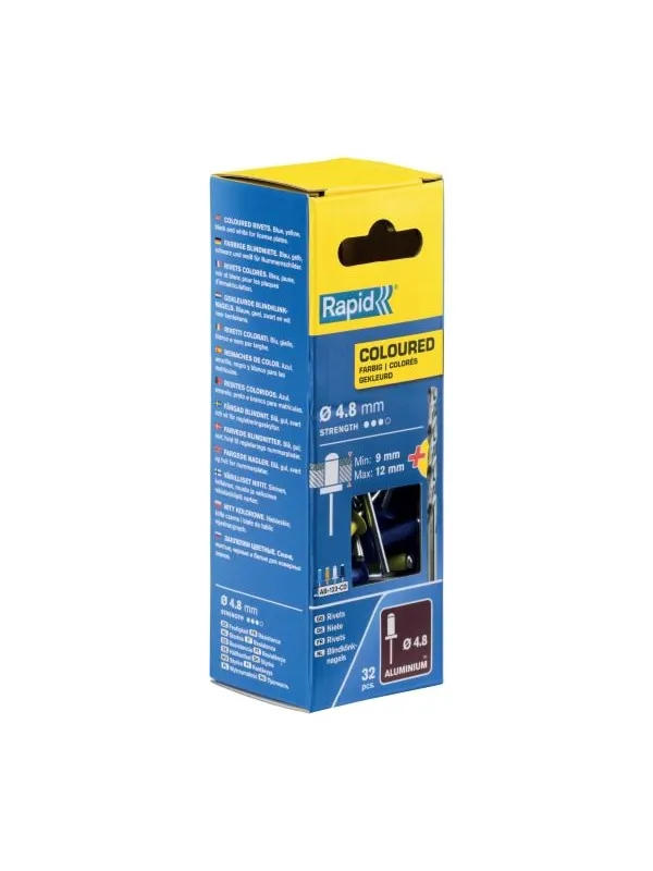 Rapid RivetsØ4.8x16 4Colours 32pcs+Drill Box