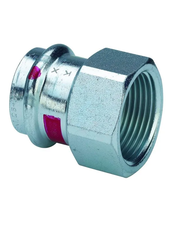 Viega Prestabo transition 35 x 1" socket/socket galvanized steel