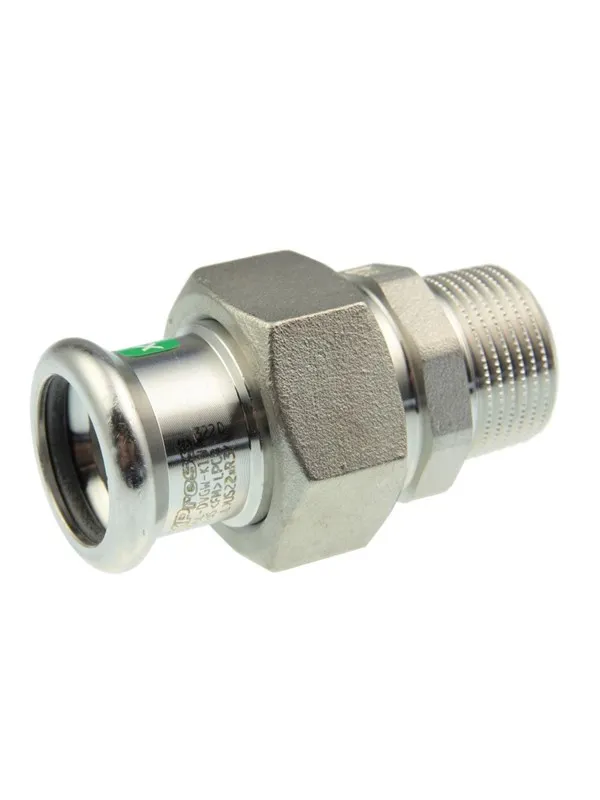 Vsh Fabrieken Vsh straight union male thread/press 54 mm x 2 stainless