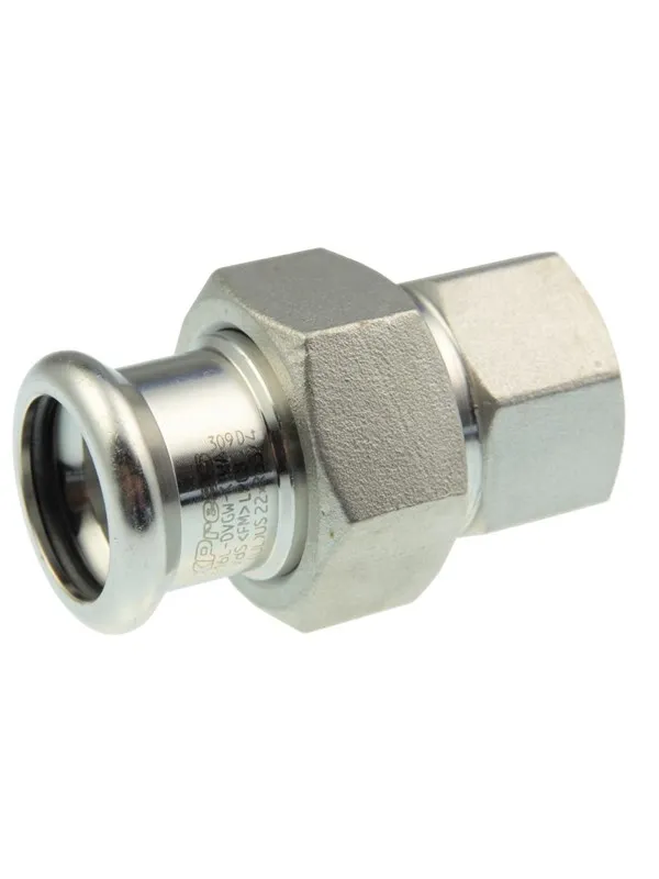 Vsh Fabrieken Vsh straight union female thread/press 54 mm x 2 stainless