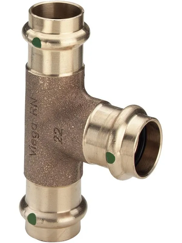 Viega Sanpress T-piece 35 x 18 x 35 mm gunmetal