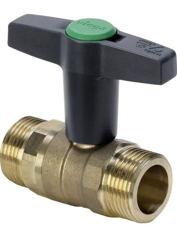 Viega Easytop ball valve nipple/nipple 1" gunmetal