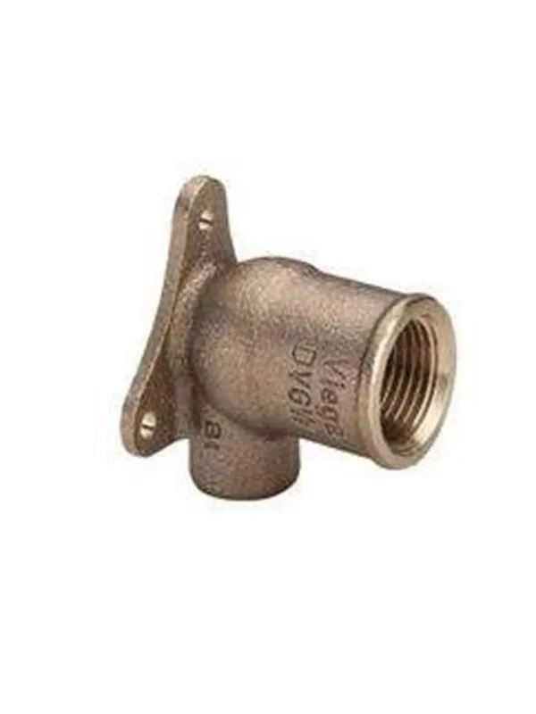 Viega Deck angle with wall flange 15 mm x 1/2" gunmetal
