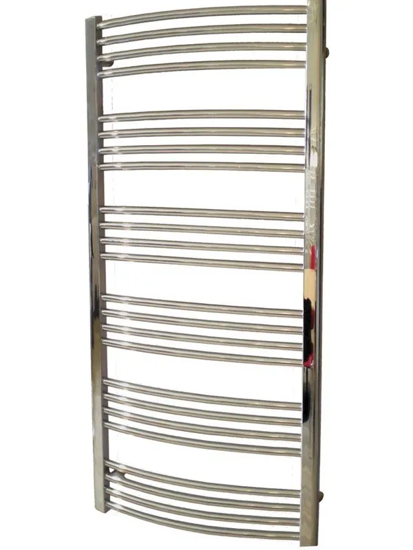 Kriss round heated towel rail 1320 x 600 chrome