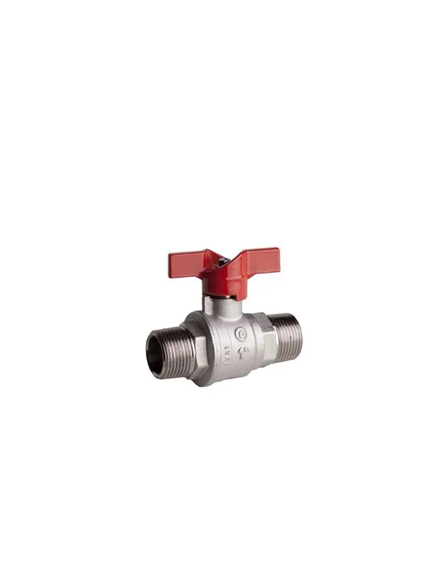 Pettinaroli M x m heavyduty fullway ball valve red butterfly handle te