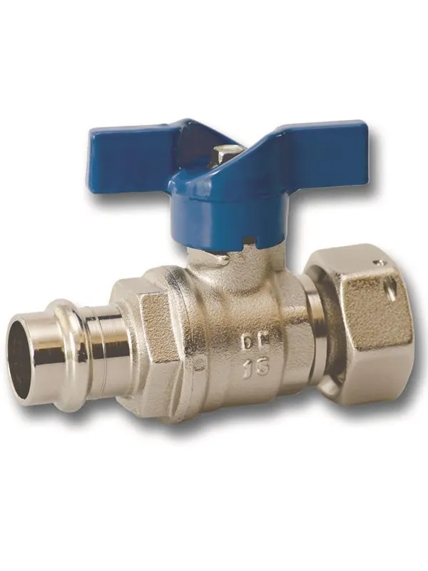 Pettinaroli Heavyduty fullway ball valve with press fitting end and swiv