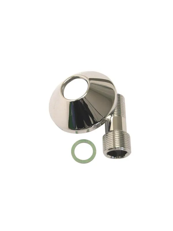 Megatherm Connector 60 mm ll 3/4 x 1/2 with rosette ø70 - Chrome