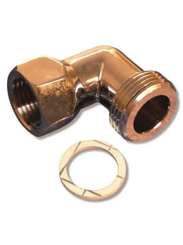Megatherm Connector angle 3/4 x 1/2 chrome