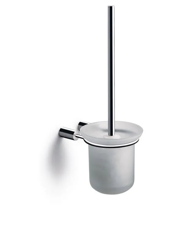 Pressalit toilet brush to wall polished steel