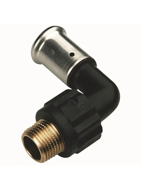 Henco bent 90° male iron adapter 63 mm x 2