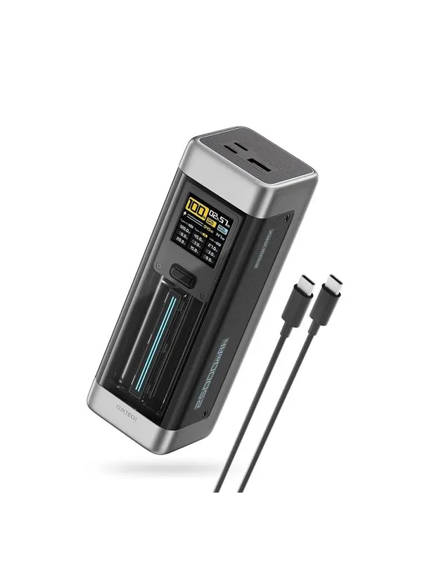CUKTECH CUK00P23GLBK 210W 2 x USB-C 1 x USB-A Nødlader - Svart - 25000 mAh