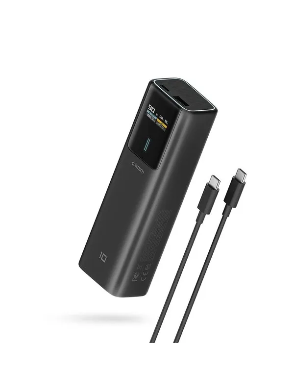CUKTECH CKPB100PGLBL 150W USB-C USB-A Nødlader - Svart - 10000 mAh